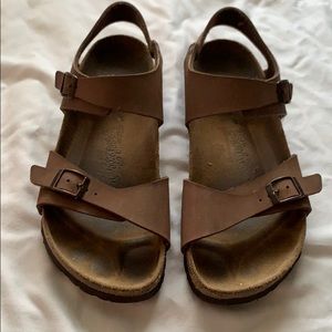 Strapped Birkenstock’s.